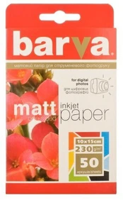 Fotopopierius Barva Matinis 230 g/m², 10x15, 50 lapų