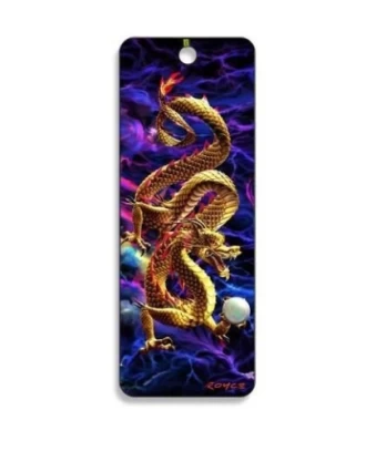 3D knygos skirtukas „Geltonas drakonas“