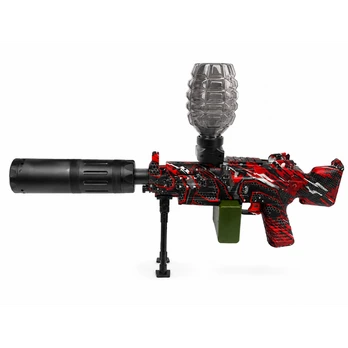 Žaislinis, elektrinis M249 gelinis šautuvas - raudonas