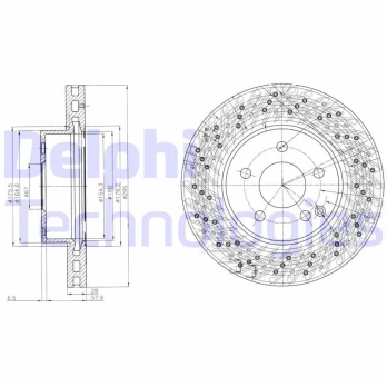DELPHI BG4142C Brake Disc