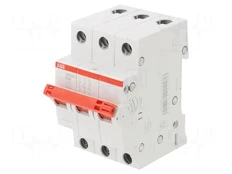 Switch-disconnector | Poles: 3 | for DIN rail mounting | 63A | 415VAC kaina