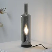 JUST LIGHT. Stalo lempa Bottle, dūminė pilka, stiklas, E14