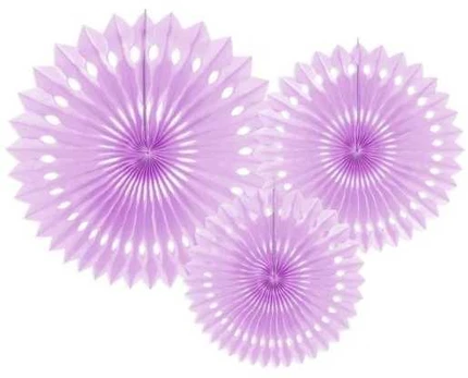 Party Deco Lavendel rosetter, 3 stk