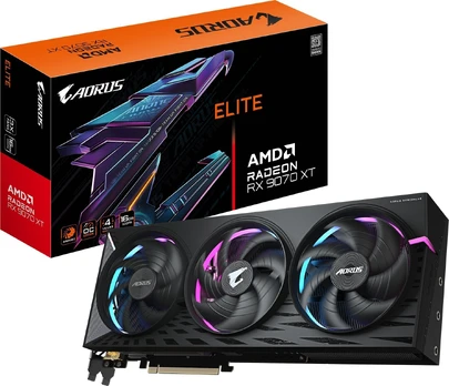Vaizdo plokštė Gigabyte Radeon RX 9070 XT Elite, 16 GB, GDDR6