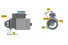 BOSCH 0 986 023 870 Starteris