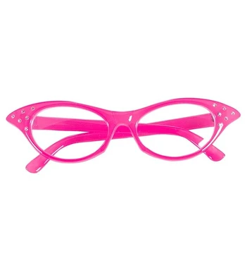 PINK 50s GLASSES WITH STRASS