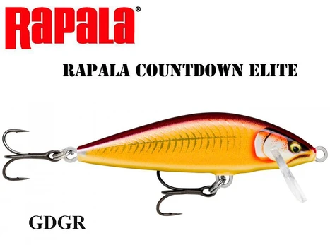 Vobleris Rapala CountDown Elite GDGR - Gilded Gold Red 9.5 cm