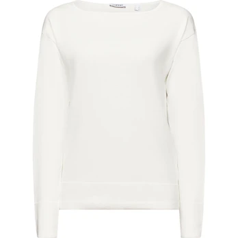 Megztinis moterims, Balta, Boatneck Sweater