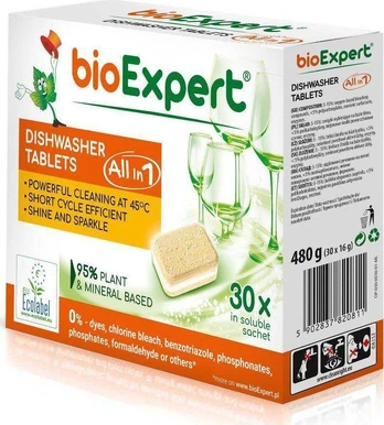BioExpert, Organic indaplovės tabletės Viskas 1, 30pc