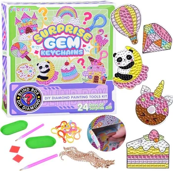Creative Advent calendar, collage, diamond embroidery, key rings ZA6020