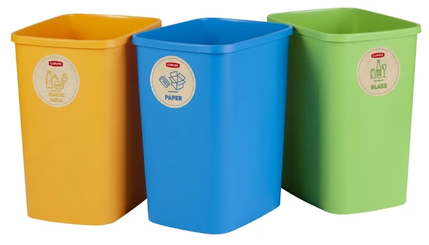 3x25L Curver Eco Friendly rūšiavimo krepšelių rinkinys