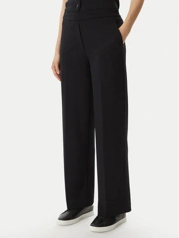 Calvin Klein Medžiaginės kelnės LV044F648G Juoda Regular Fit