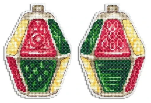 Cross stitch kit on the plastic canvas "Christmas lantern" SR-905