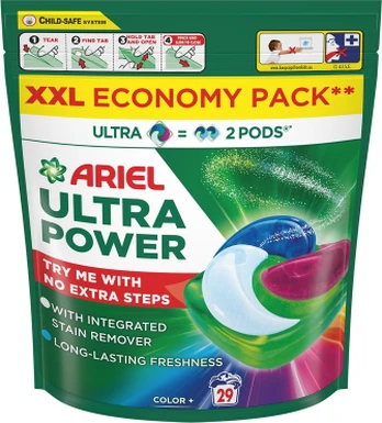 Ariel Skalbimo kapsulės Ariel Ultra Power Color+, 29 vnt.