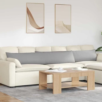 Sofa Pagalvės 2 pcs Pilka 200 x 40 cm audinys