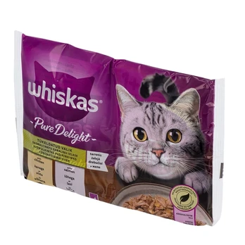 Kačių ėdalas WHISKAS PURE DELIGHT, 4 x 85 g