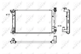 Variklio radiatorius NRF NRF 53394