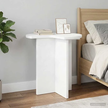 Šoninis stalas 2 pcs Balta Ø 39 x 38 cm Apdirbta mediena