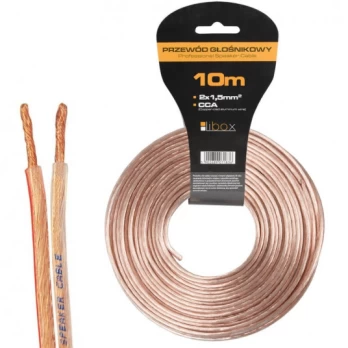 Libox Kabelis głośnikowy 2x1,50mm LB0008-10 garso kabelis 10 m Permatomas