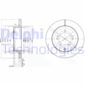 Stabdžių diskas DELPHI BG9849