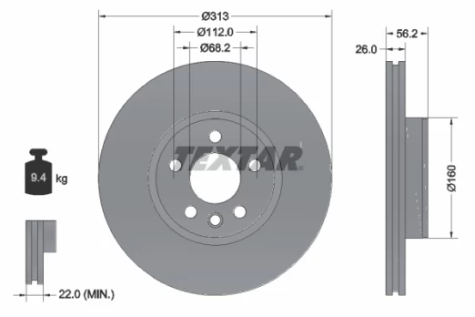 TEXTAR 92109905 Brake Disc