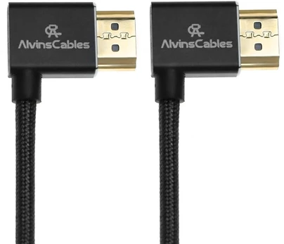 8k Hdmi 2.1 spiralinis kabelis, 48gbps, kampinis
