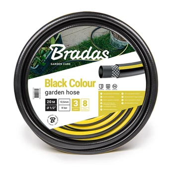 Sodo laistymo žarna Bradas Juodas COLOUR 1/2" - 20 m