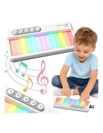 WOOPIE Rainbow Touch Piano with Backlight and Learning Mode 3+