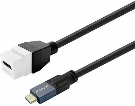 VivoLink Keystone Baltas USB-C female