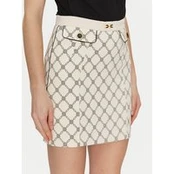 Elisabetta Franchi Mini sijonas GO-S03-51E2-V320 Écru Regular Fit