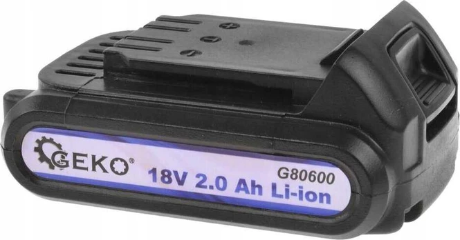 Akumuliatorius Geko G80600; 18 V; 2,0 Ah; Li-Ion