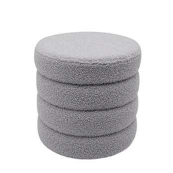 Pufas Domoletti Round, pilkas, 37 cm x 37 cm x 40 cm
