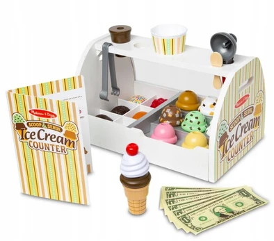 Melissa & Doug Ledainė - medinė vaikų ledų parduotuvė 3+