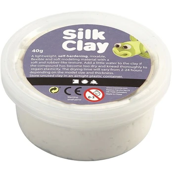 Modeliavimo mase - SILK CLAY - Savikietėjanti - 40g Balta