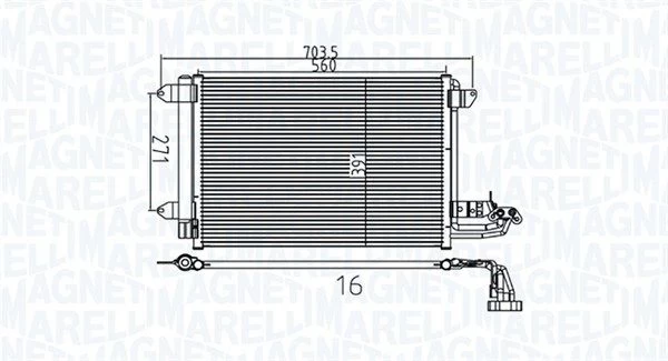Kondensatorius, oro kondicionierius MAGNETI MARELLI 350203737000