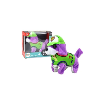 Lean Toys Dog Plush Interactive Animal Walks Barking Violetinė