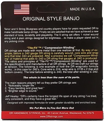 Dr Strings Ba10 Tenoro Banjo Stygų Komplektas 10-31