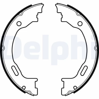 DELPHI LS2077 Brake shoe set