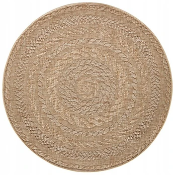 Hanse Home Forest smėlio/rudos spalvų apvalus kilimas 200x200 cm