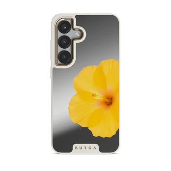 Hibiscus - Samsung Galaxy S25 Case, Elite Mirror Light (Magnetic) / Gold