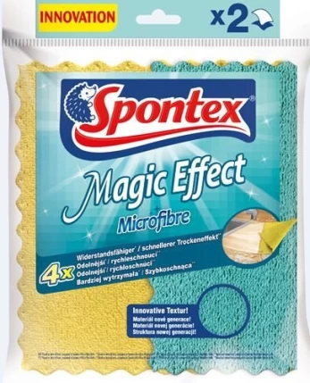 Naujos kartos mikropluošto šluostės SPONTEX MAGIC EFFECT, 2 vnt.