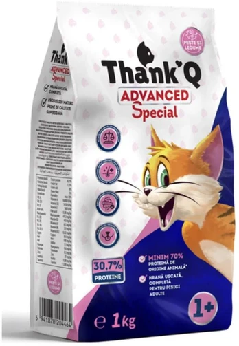 THANK'Q Advanced pašaras katėms su žuvimi 1kg