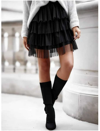 women's skirt -juodas