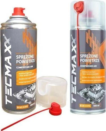 Valiklis TECMAXX Suspaustas oras 400ml + šiaudai