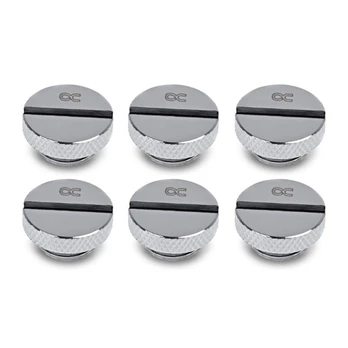 Alphacool Eiszapfen Verschlussschraube G1/4, chrome - 6er Pack