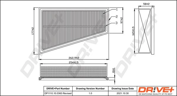 Oro filtras Dr!ve+ DP1110.10.0363