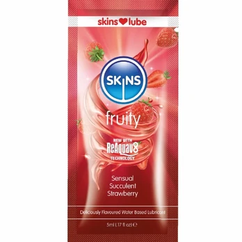 SKINS Fruity Water-Based Lubricant Strawberry 5ml Single-Dose