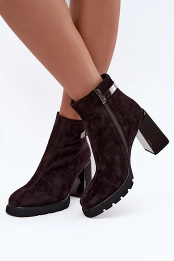 Zomšos imitacijos aulinukai su kulnu Step in style
