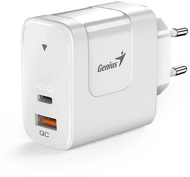 Genius Maitinimo šaltinis / sieciowy adapter 65W, 2-portowy, USB-C, USB-A, PD-65AC