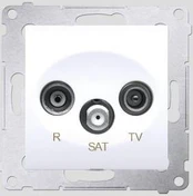 Kontakt-Simon SIMON54 RTV/SAT antenos lizdas baltas - DASP.01/11